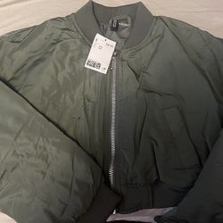 Cropped Bomber Jacket