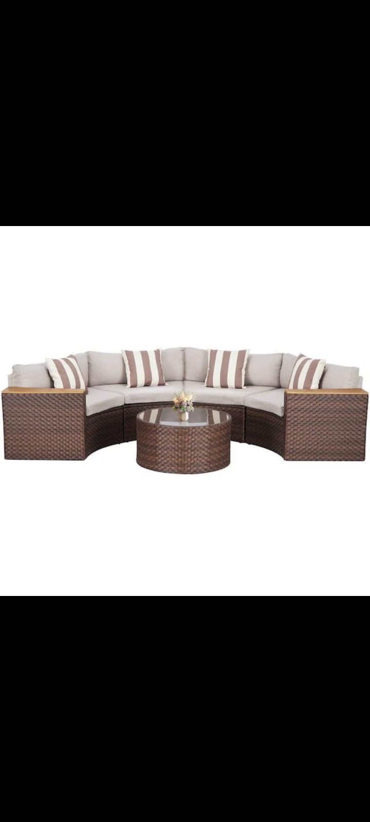 Brand New Patio Sofa Patio Furniture Set Round Patio Furniture Curved Patio Furniture Half Moon Patio Set 🆕🚎🛺🆕