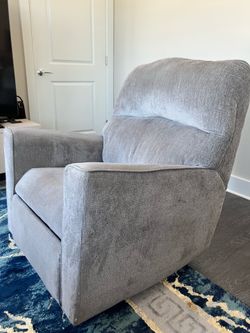 Plush Grey Manual Rocker Recliner by Ashley Furniture