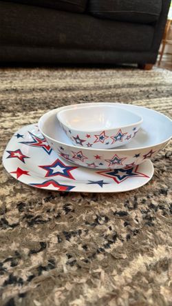 Fourth of July Serving dishes