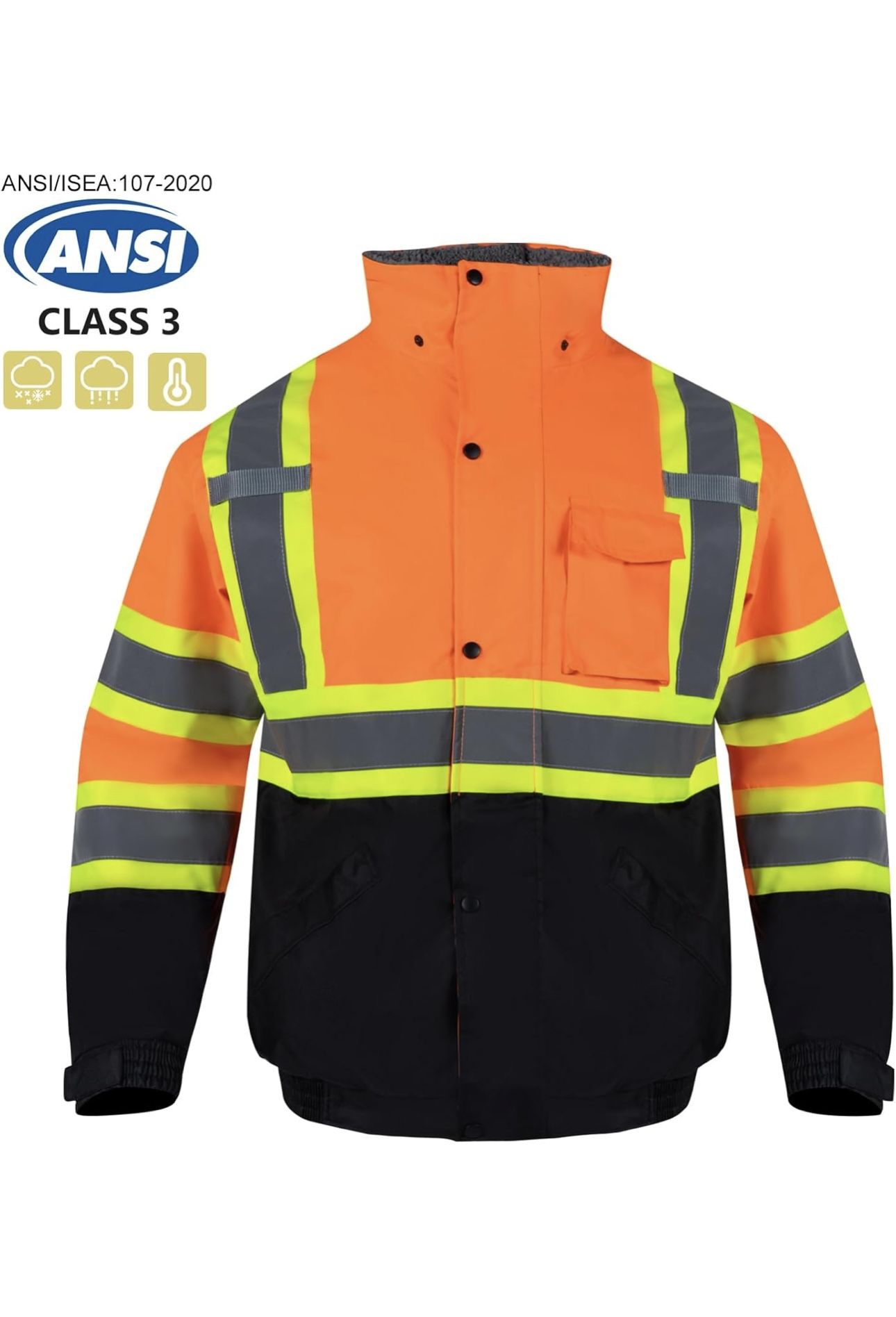 Reflective Safety Jacket Size M - NEW With Tag!