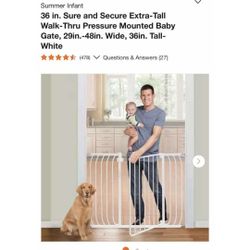 Sure And Secure X Tall Walk Through Baby Gate Puppy Gate 