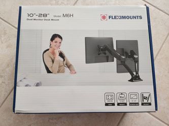 *NEW* Heavy Duty Dual Arm Full Motion Monitor Desk Mount