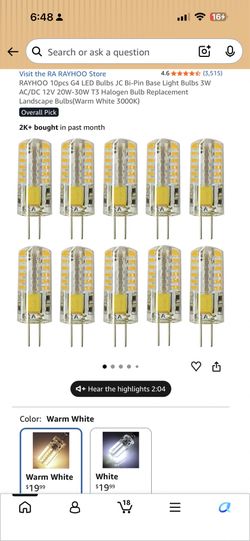 20pcs G4 LED Bulbs