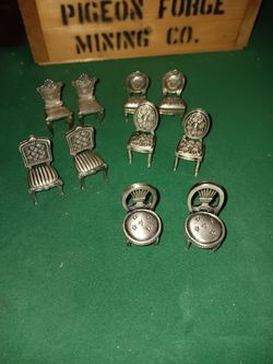 Vintage Doll House Furniture (Pewter)(Mini)