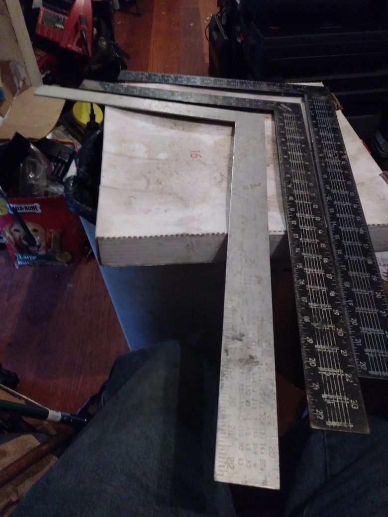 3 LARGE FRAMING SQUARES THEY R STILL READABLE & STAIGHT