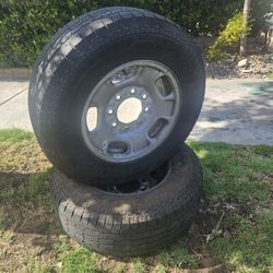 2 wheels and tires