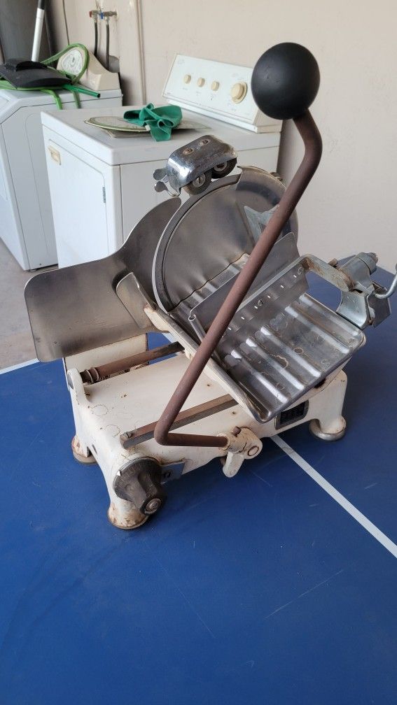 Vintage 1930s Berkel Deli Meat Slicer - hand operated, Cast Steel - Model H