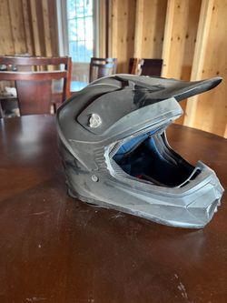 Matte Black Motocross Helmet
