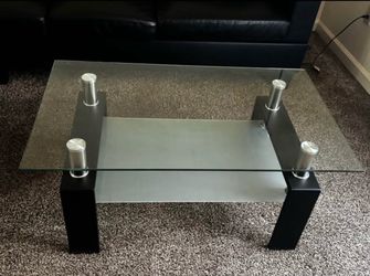 Glass coffee table