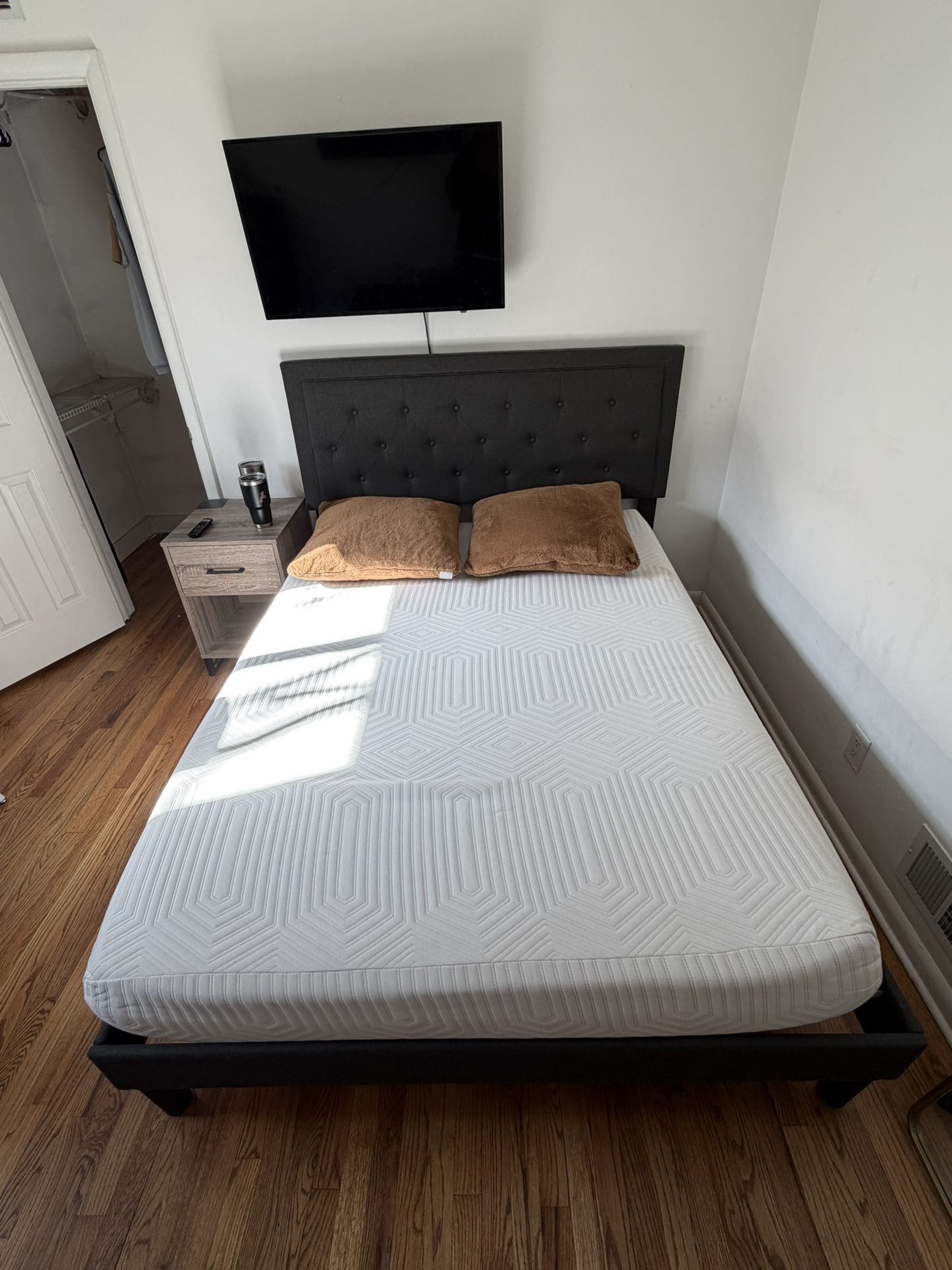 Full Size Bed Frame + Mattress – Great Condition
