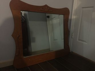 Vintage....Really nice mirror wood frame. 40” wide 36” tall