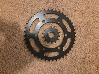 Motorcycle Front and Rear Sprocket w/ Chain