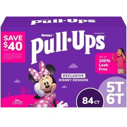 Huggies Pull-Ups Training Pants for Girls, Sizes 5T- 6T ( 84 COUNT PAMPERS) 