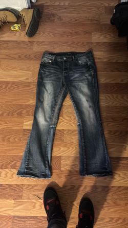 Dark Wash Flare purple Jeans size 36