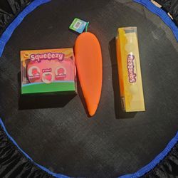 Squeezy Toys (Peach, Carrot, Butter)
