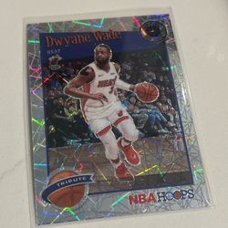 2019-20 Hoops Premium Stock #287 Dwyane Wade Prizms Silver Laser