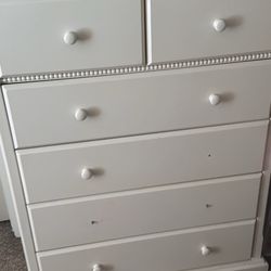 Cream Drawer + Night Stand 