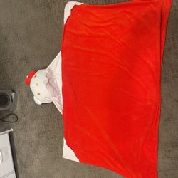 Hello Kitty Blanket With Head Covering 