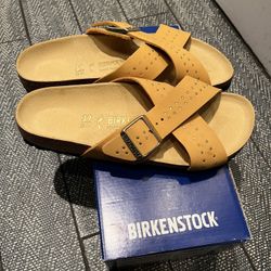 NEW Yellow With Golden Polka Dots Siena Birkenstock Sandals Sz. 39