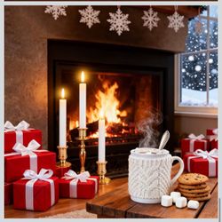 Christmas Window Candles, 6 Pcs Battery Operated Flameless Taper Candles with Remote, Timer, 3D Wick, Holders & Suction Cups for Christmas, Wedding, H