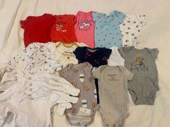 Baby Girl- 0-3 Months- Short&Long Sleeve Bodysuit