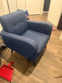 Blue arm chair