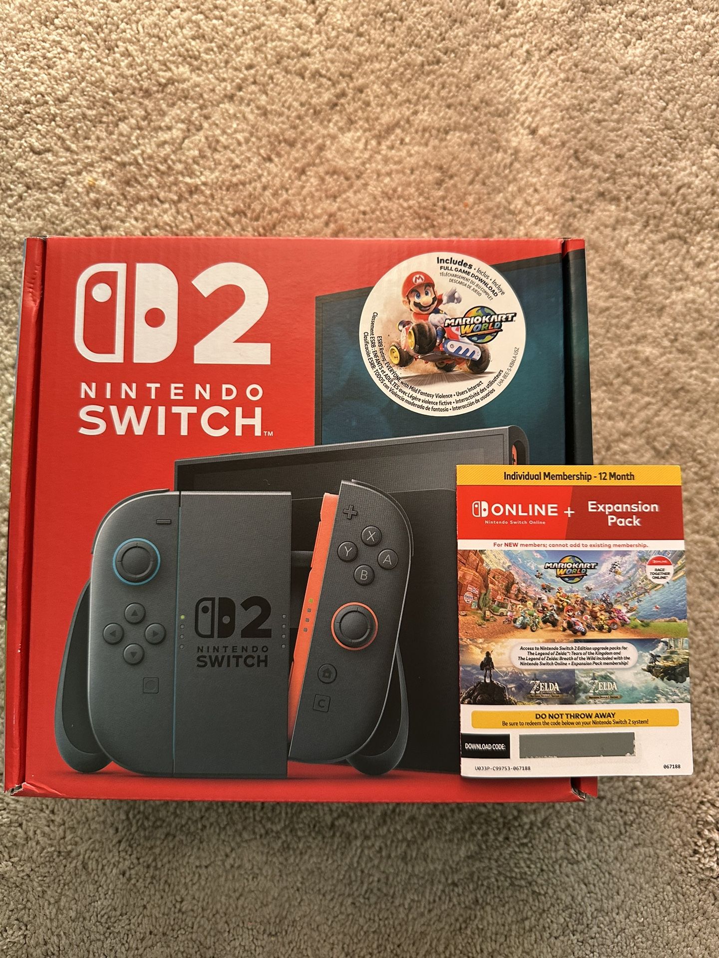 Nintendo Switch 2 + Mario Kart + Online Pass
