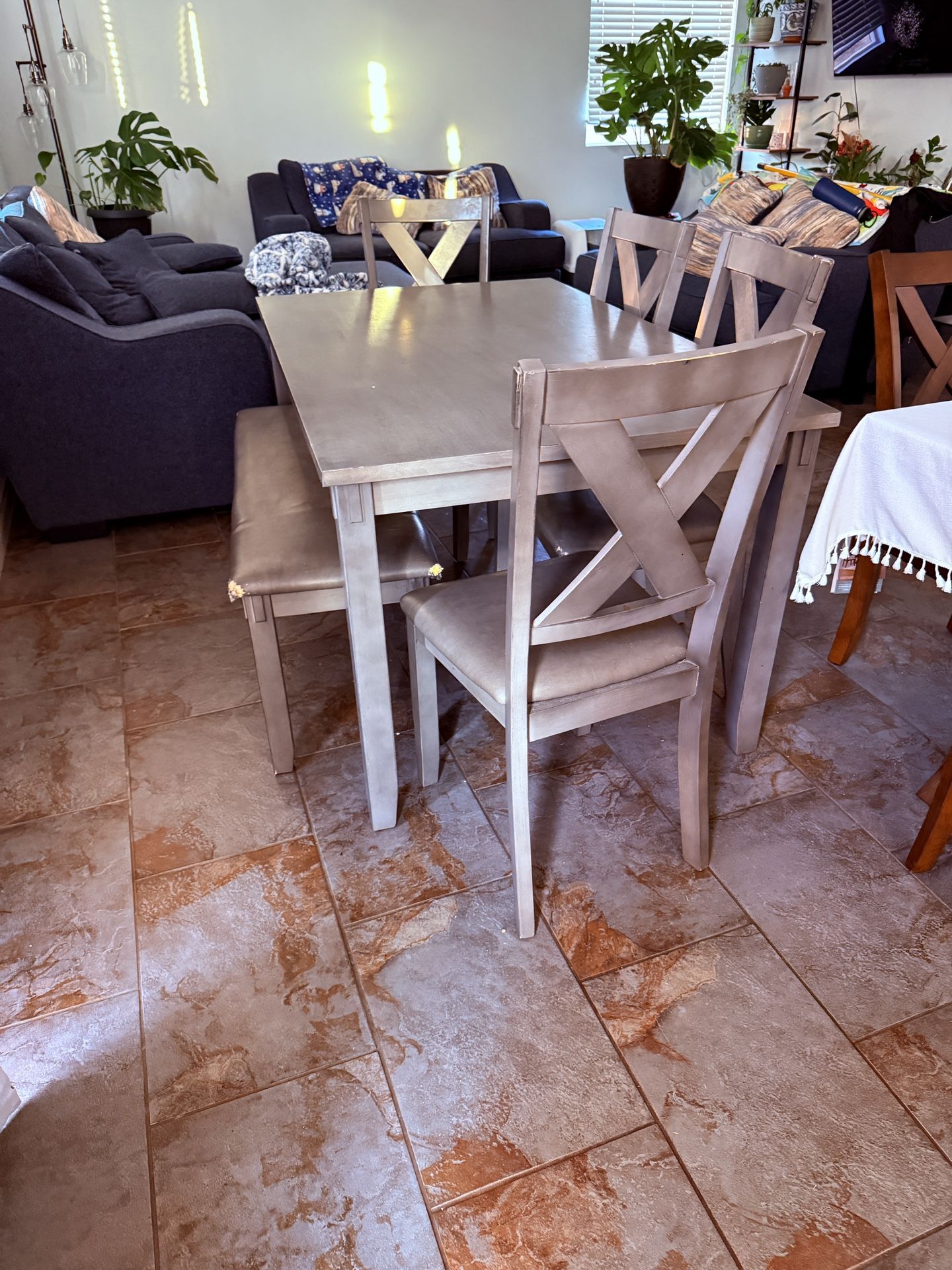 Grey Kitchen Table - Decent Condtition