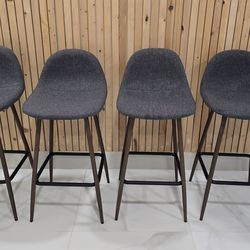 Mid century modern bar stools Heather gray