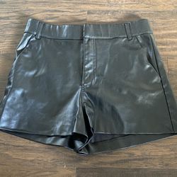 Zara Faux Leather Shorts Size Small