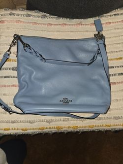 Coach Light Blue Leather Crossbody Bag