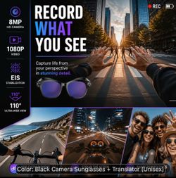 AI smart glasses (8MP HD camera)