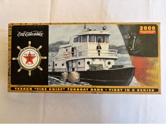 Vintage Texaco Fire Chief TUGBOAT Bank