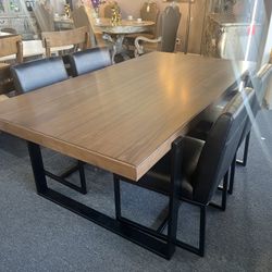 Five-piece dining table and chair set，$450/5pcs