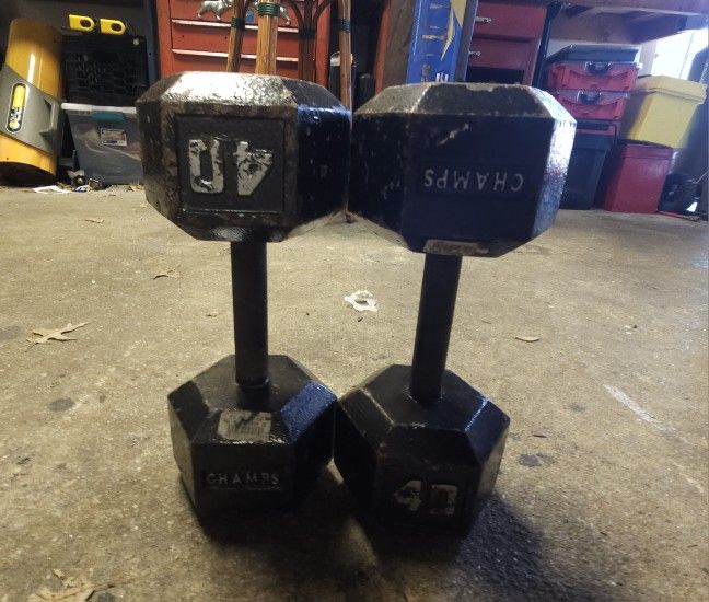Champs 40 Pound Dumbbells