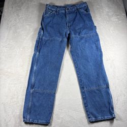 Vintage Dickies Jeans Men’s 32x29 Blue Denim Carpenter Work Double Knee #2741