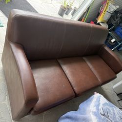 Genuine Leather Sofa – Excellent Condition – Ready Today