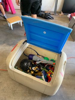 Toy box with random toys