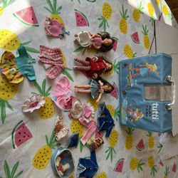 Vintage Tutti Dolls and Play Case Accessory Lot