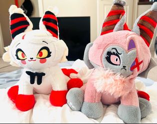 Hazbin Hotel Charlie and Vaggie Cat Plushies