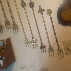 Antique Roasting Forks From England