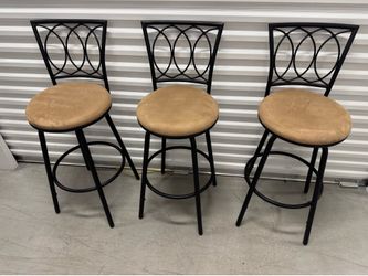 3-Used Swiveling Barstools