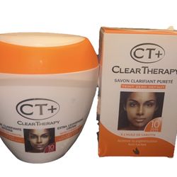 CT+ Clear Therapy Extra Lightening Cream & Purifying Soap Set with Carrot Oil – Flawless Complexion