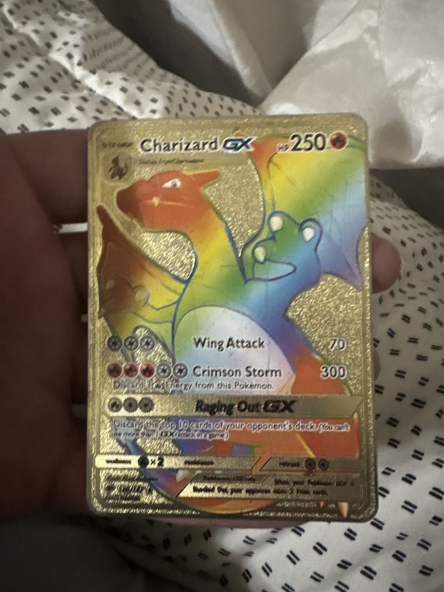 Gold Rainbow Charzard Gx