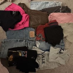 Jean Shorts And Shirts S/M