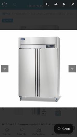 Commercial 48" 2-Door Reach-In Refrigerator 36 Cu.ft