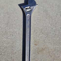 VINTAGE 14" Made In The USA Adjustable Wrench