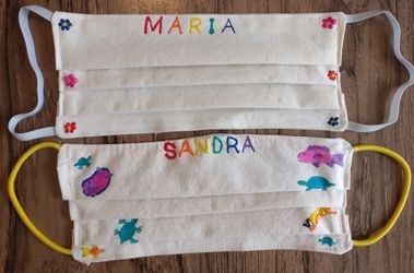 Custom made 100% cotton face masks