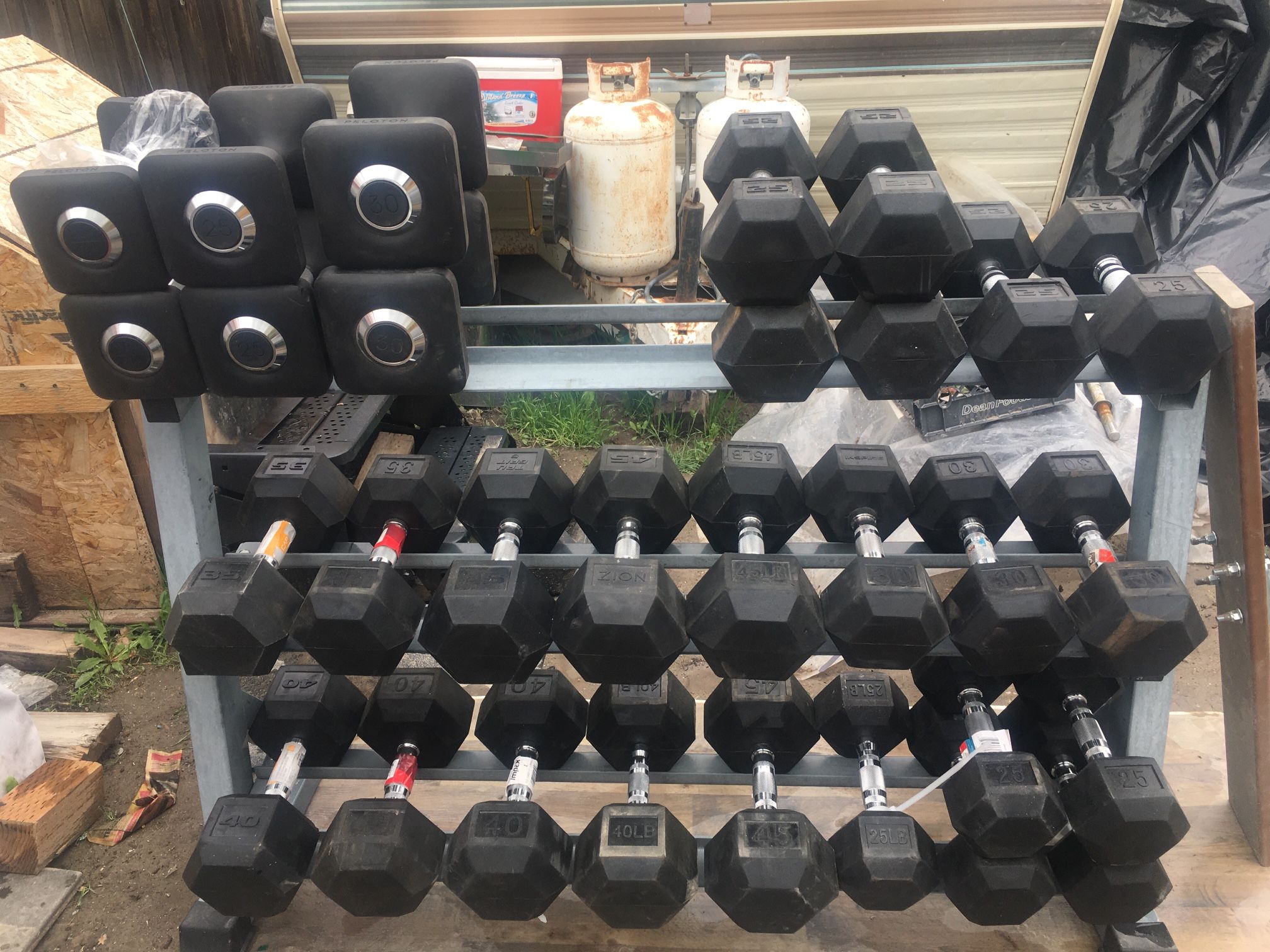 Rubber Hex And Peleton Dumbbells 1.50 Per Lb